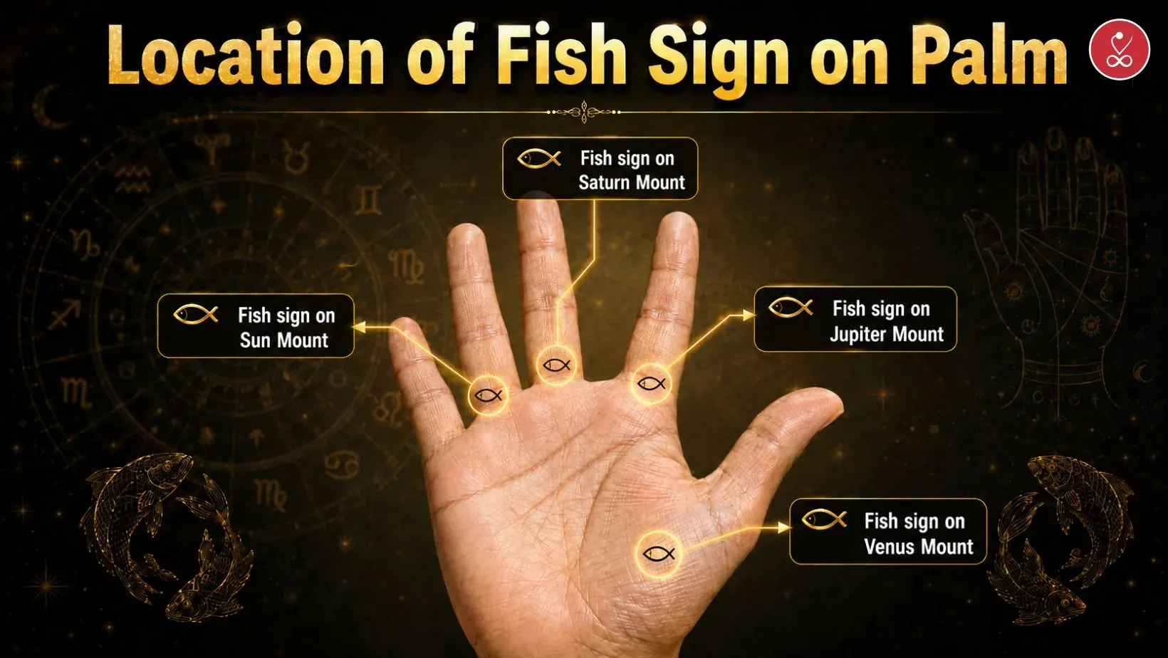 Location of Fish Sign on Palm