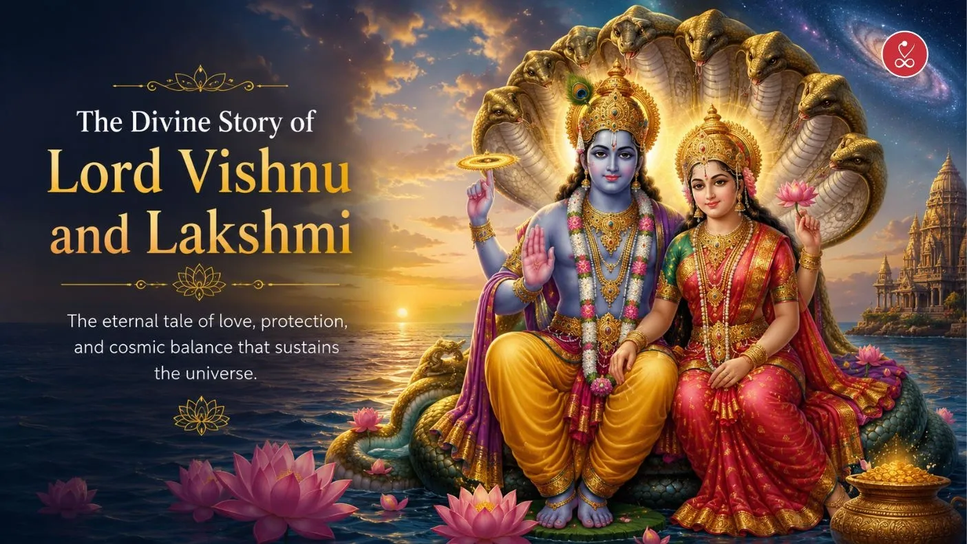Lord Vishnu and Lakshmi
