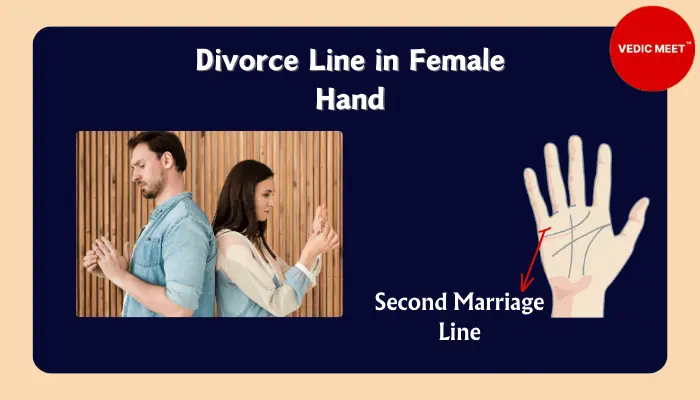 Divorce line in female hand