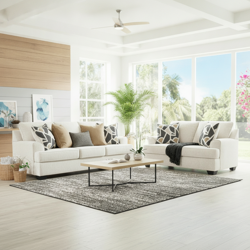 Heartcort Sofa & Loveseat Quartz Tampa: Modern Living & Unbeatable Value at Ocean Furniture