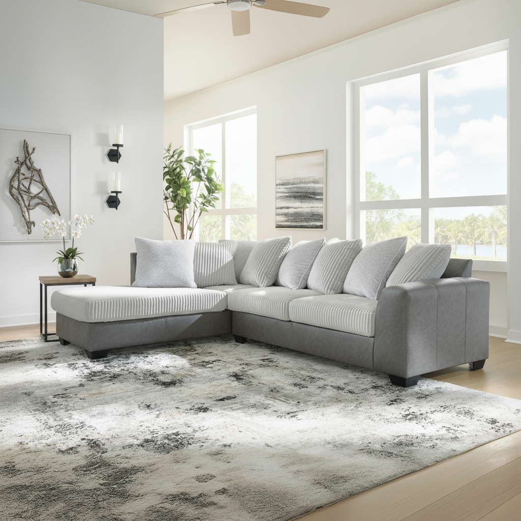 Clairette Court Sectional Tampa: Modern Comfort for Your Florida Home | Ocean Furniture