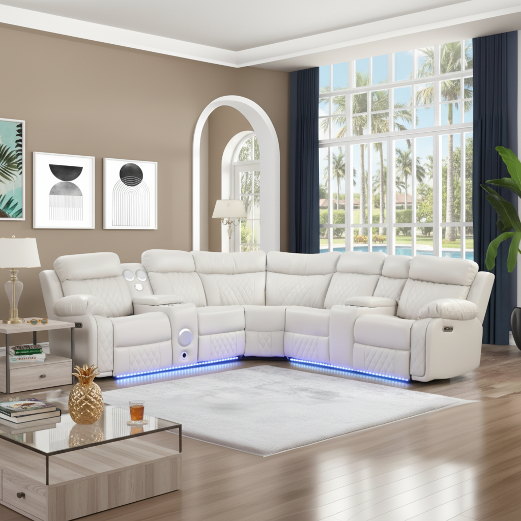Lexuzz Power Sectional Orlando: Coastal Comfort & Florida Style at Ocean Furniture