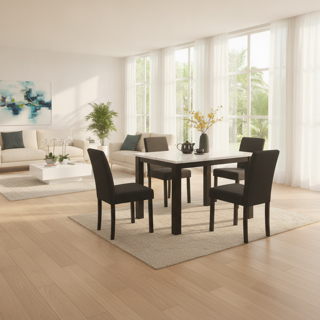 Juego de Comedor Resia 5 Piezas en Tampa: Estilo Moderno y Financiamiento Fácil | Ocean Furniture