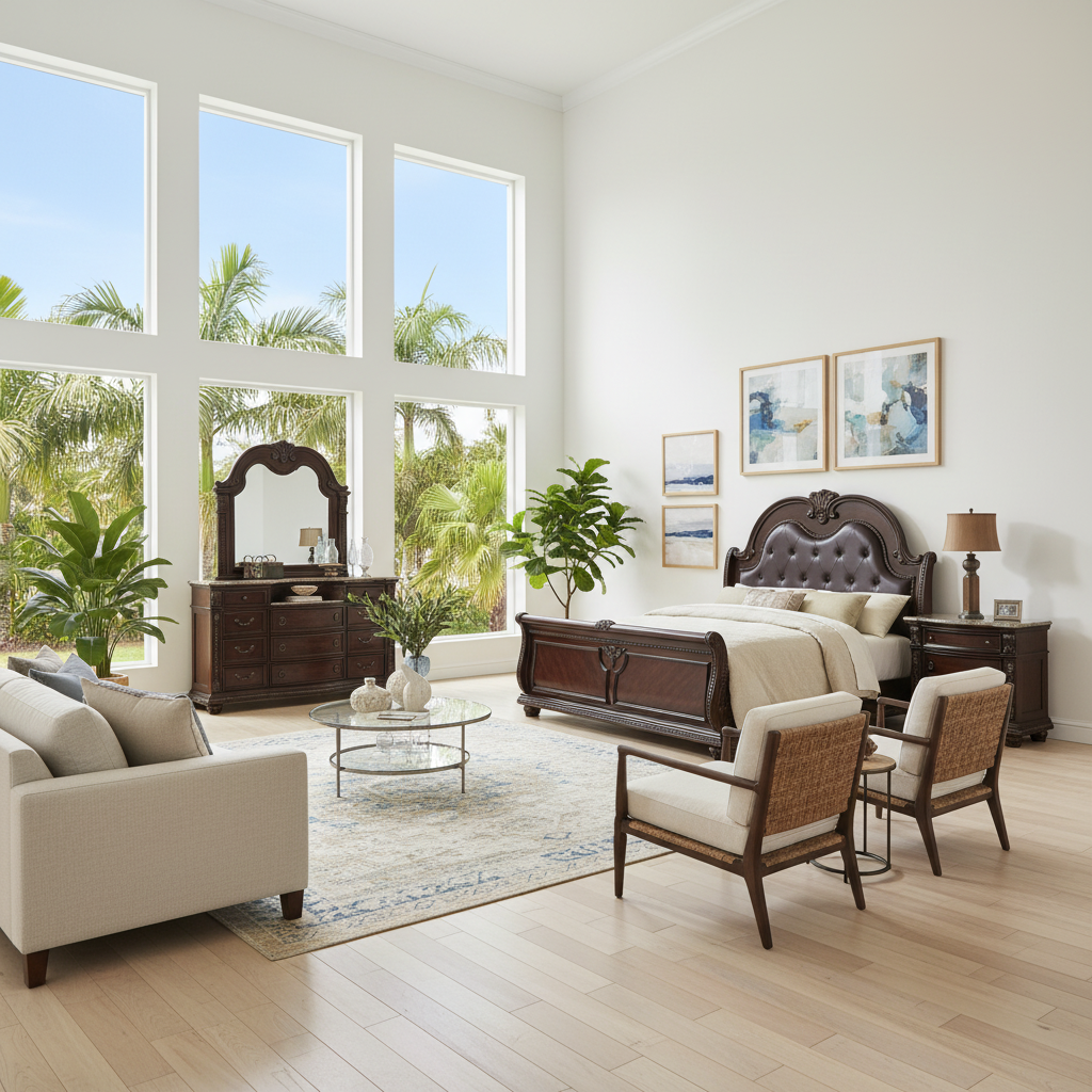 Juego de Dormitorio Stanley Classic Panel en Tampa: Elegancia y Ofertas Exclusivas en Ocean Furniture