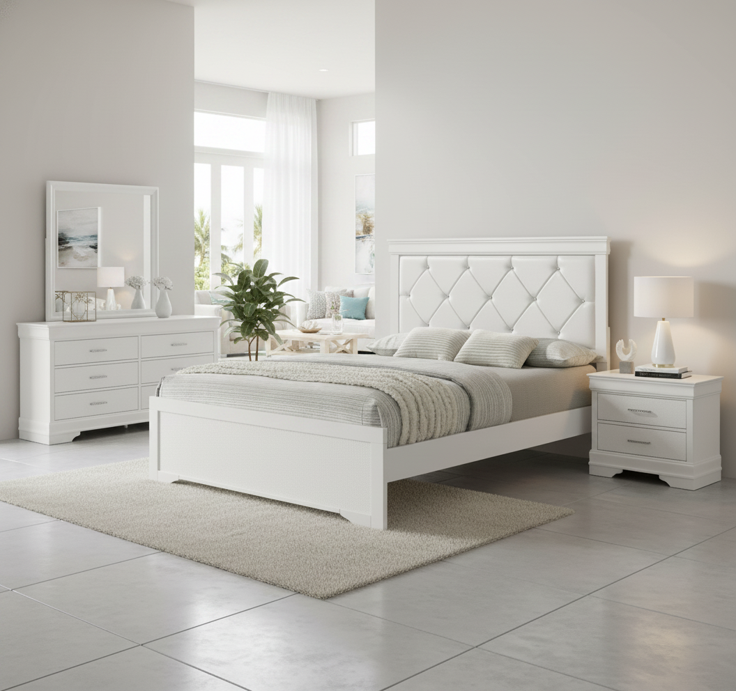 Juego de Dormitorio Amalia Fort Myers: Elegancia Tropical para su Hogar