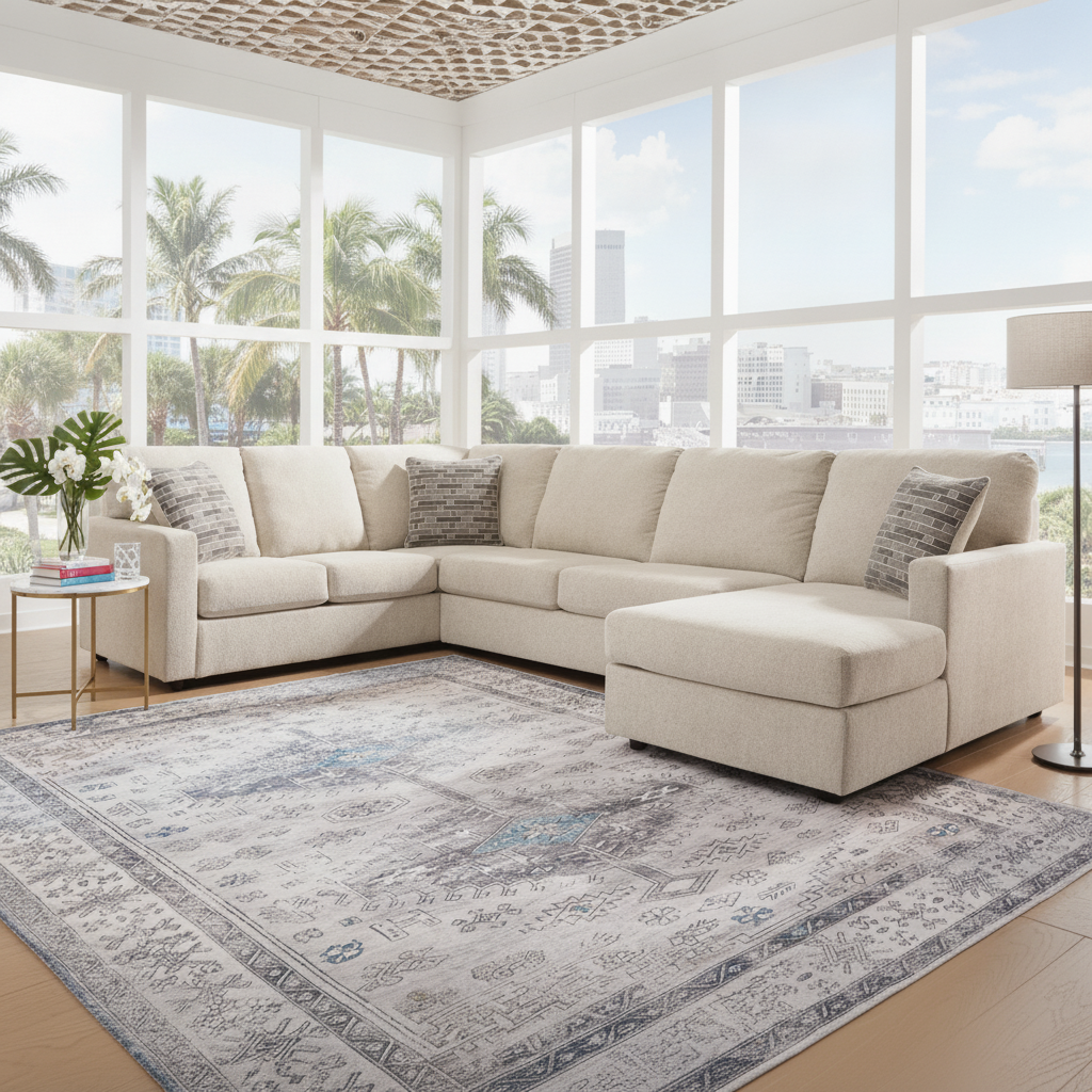 Edenfield Sectional with Chaise: Modern Comfort for Your Tampa Home | Ocean Furniture