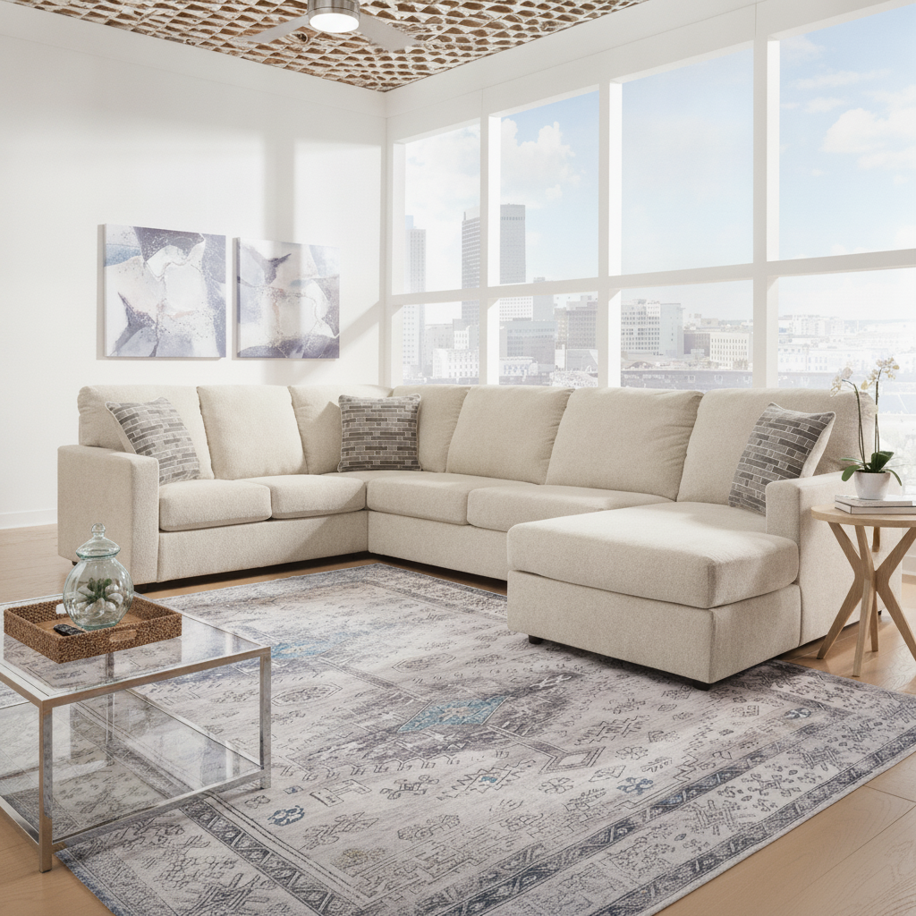 Edenfield Sectional with Chaise: Modern Comfort for Your Tampa Home at Ocean Furniture