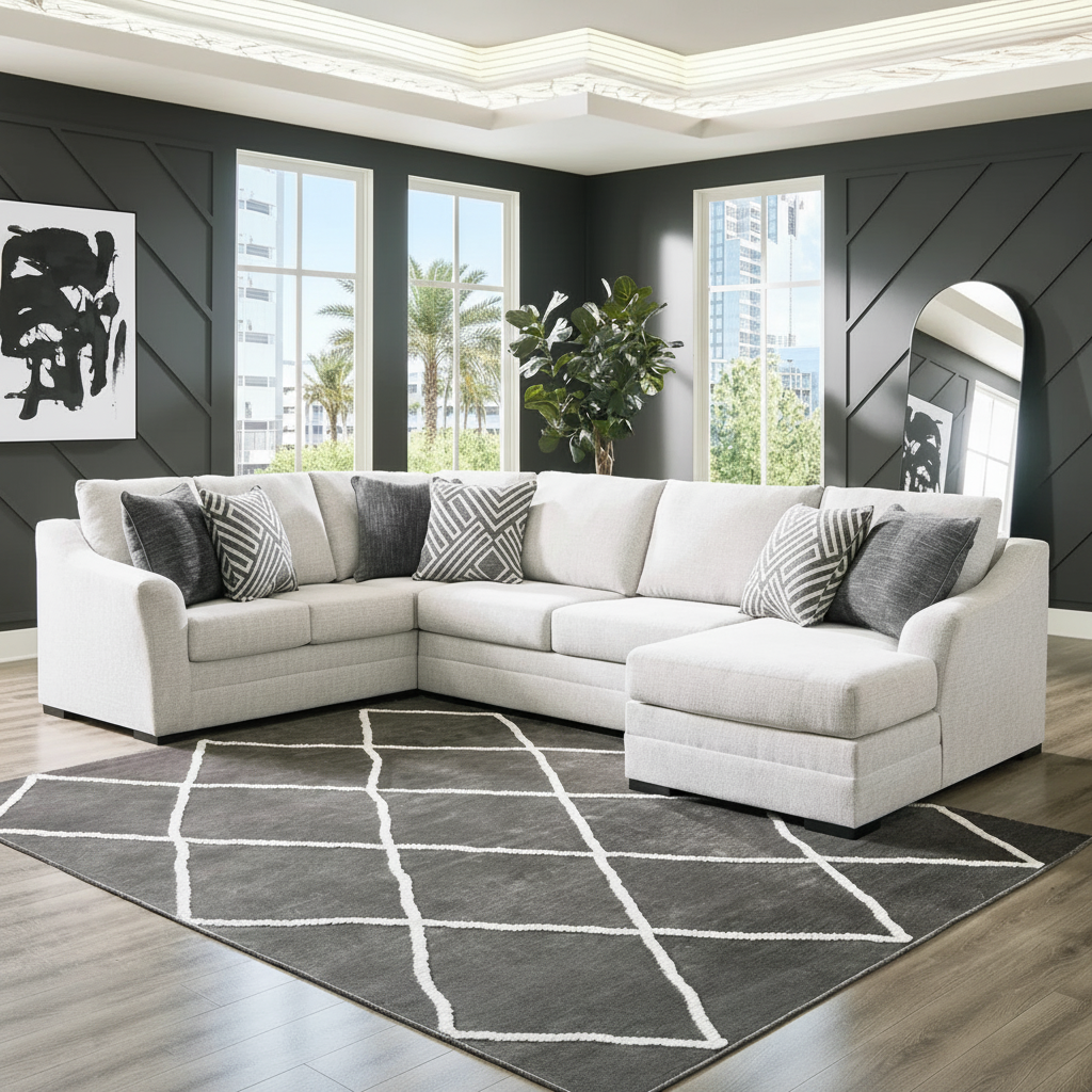 Seccional Koralynn 3 Piezas Tela Performance | Ocean Furniture Tampa