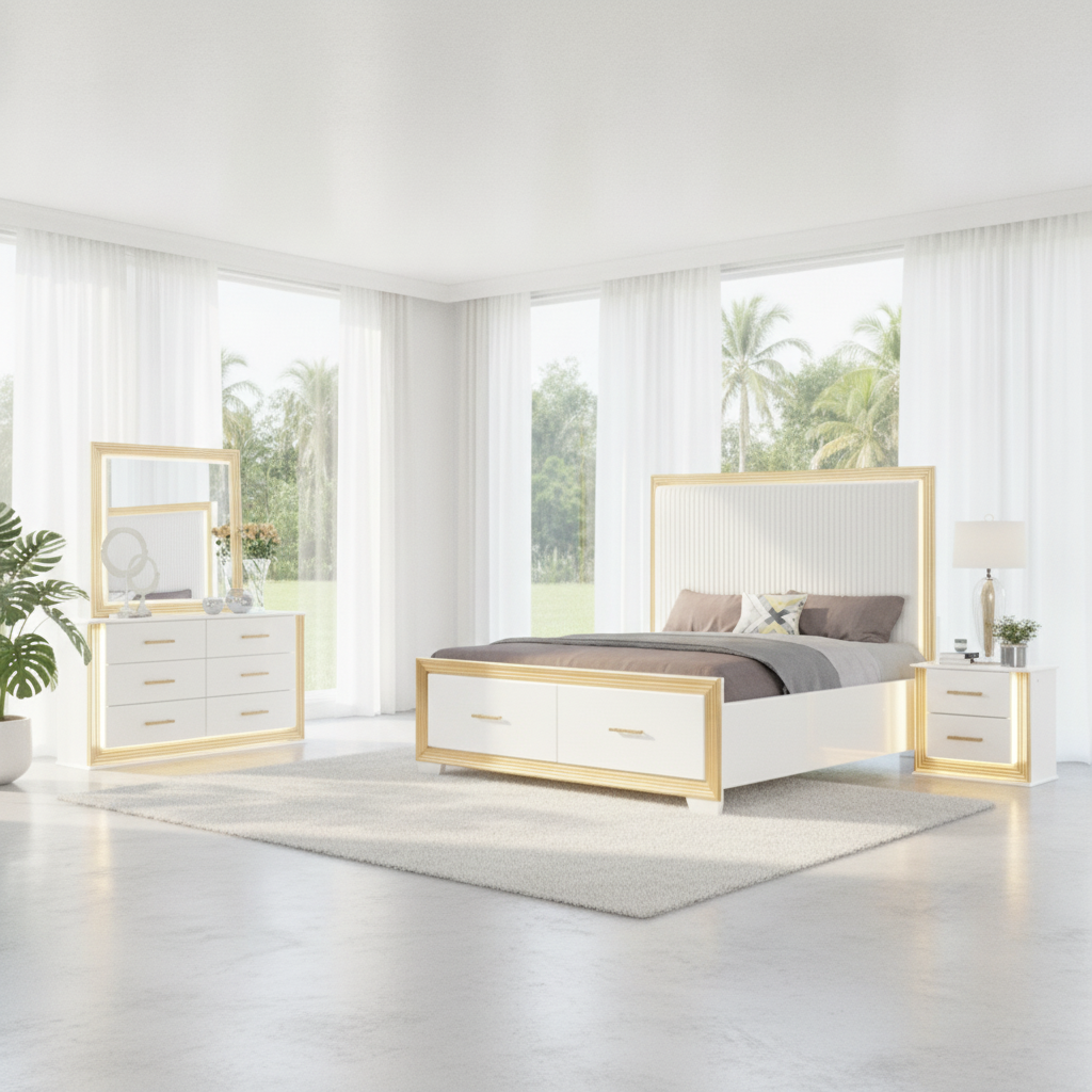 Obsession Luxury LED: Juego de Dormitorio en Tampa | Ocean Furniture
