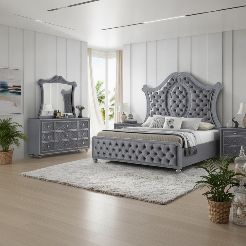 Cameo 5-Piece Bedroom Set Tampa: Modernidad y Confort | Ocean Furniture