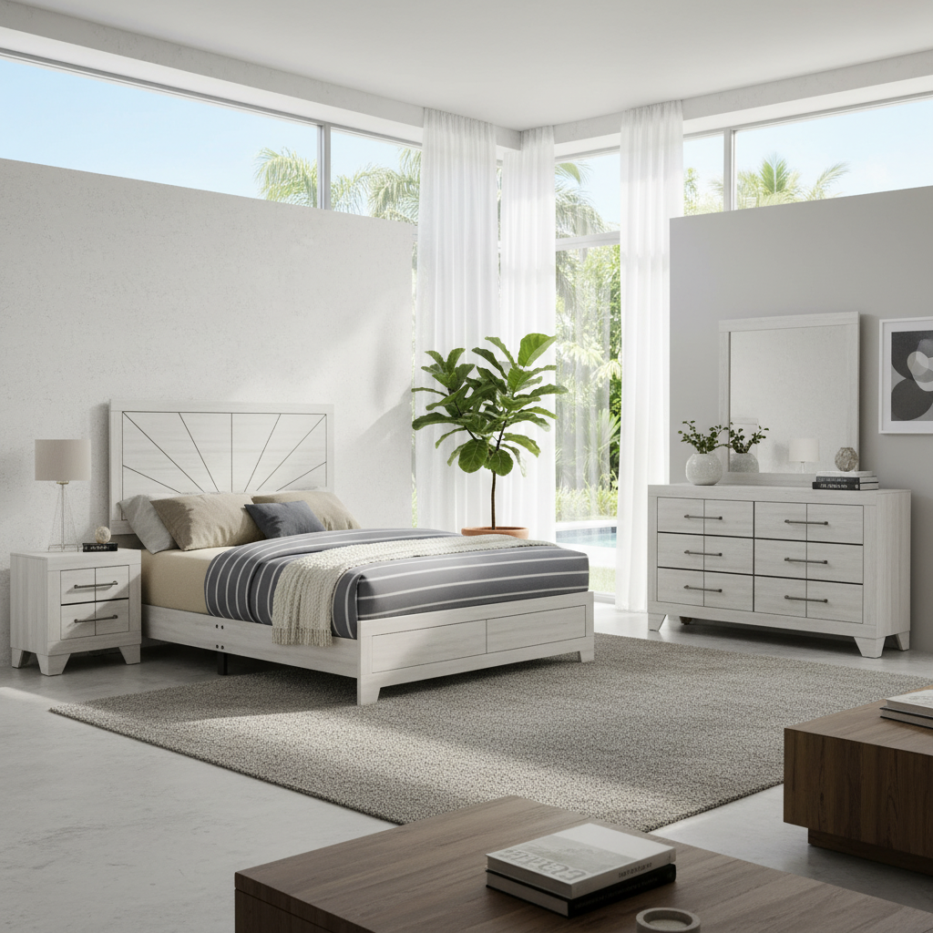 Lyla Queen Bedroom Set Tampa: Modern 4-Piece Style for Your Florida Home | Ocean Furniture