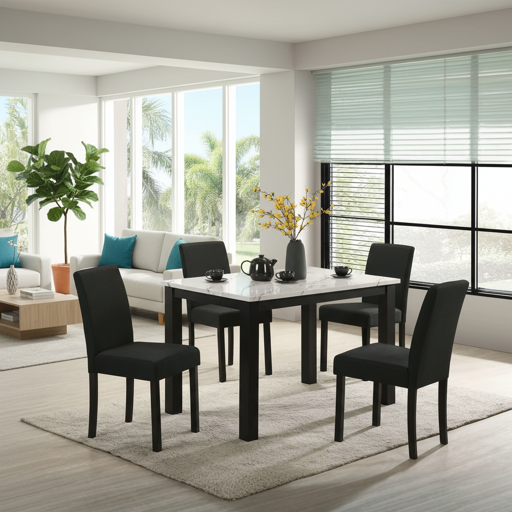 Resia 5-Piece Dining Set in Tampa: Modern Style, Amazing Value at Ocean Furniture
