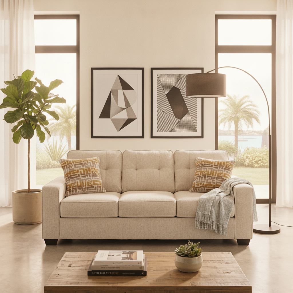 Guía de Compra: Larimer Queen Sofa Sleeper Stone – Ideal para Fort Myers, FL | Ocean Furniture
