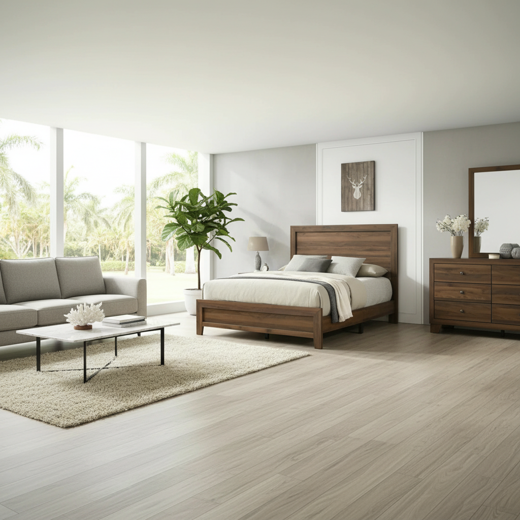 Juego de Dormitorio Millie: Estilo Moderno y Rústico en Ocean Furniture Tampa