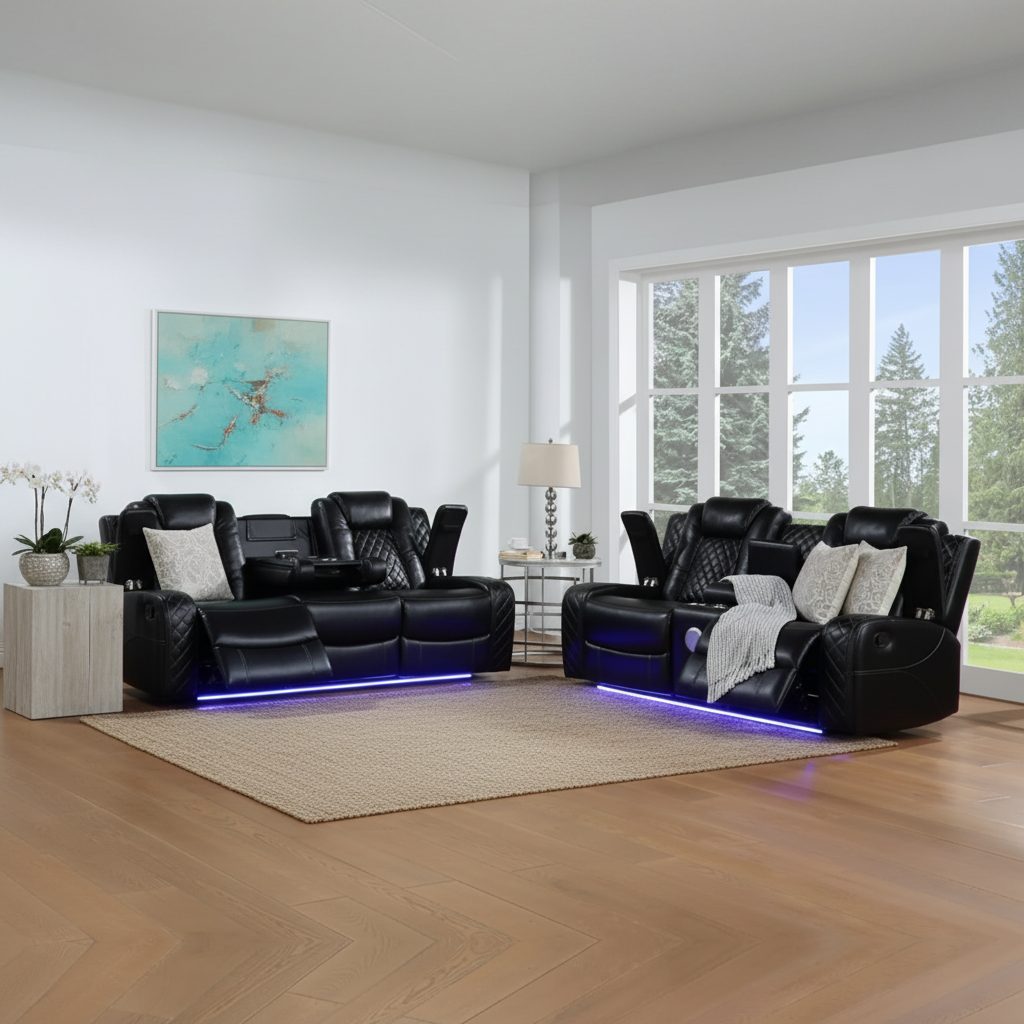 Sofá Reclinable Lexx: Confort, Estilo y Tecnología en Tampa | Ocean Furniture
