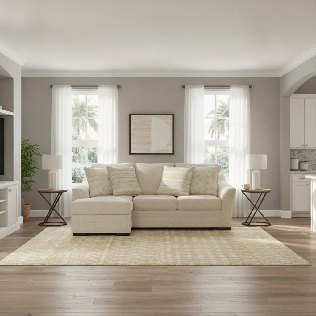 Lango Queen Sofa Sleeper Chaise in Jute: The Ultimate Florida Living Solution in Orlando & Kissimmee