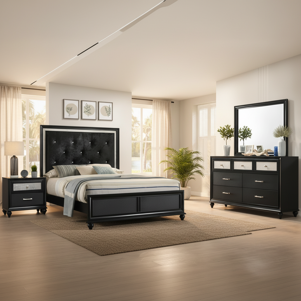 Juego de Dormitorio Lila Negro Fort Myers: Guía para Comprar Muebles en Florida | Ocean Furniture