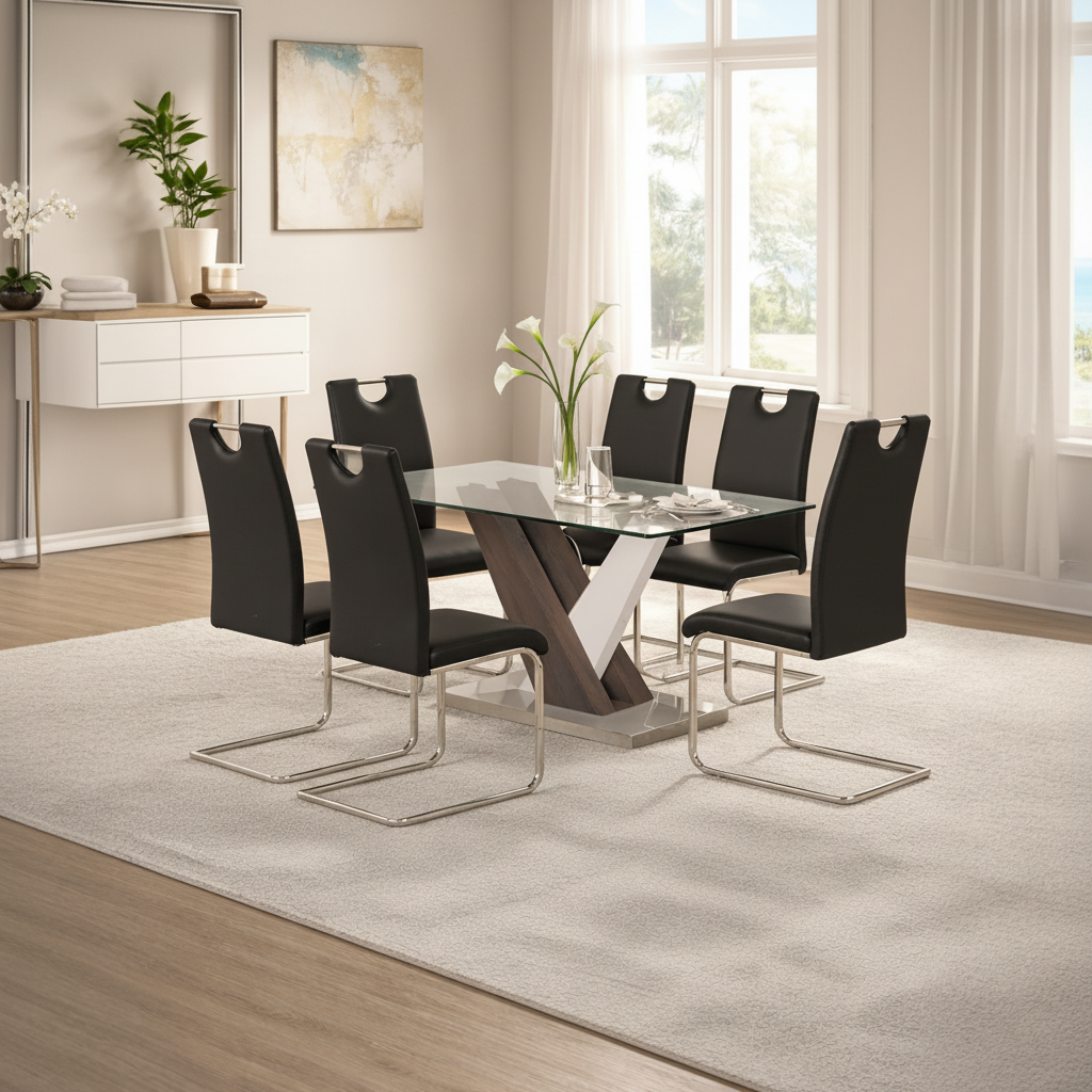 Elevate Your Fort Myers Home: The Ocean Modern Glass Dining Set & Florida Furniture Guide
