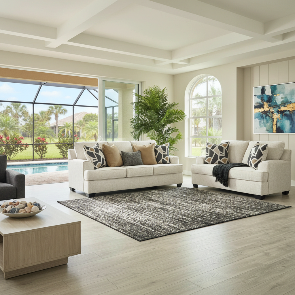 Heartcort Sofa & Loveseat: Orlando's Coastal Chic for Florida Homes