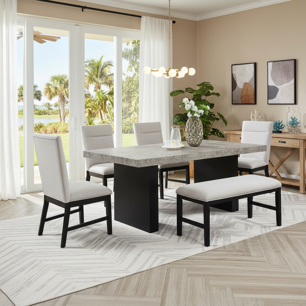 Sebastian Dining Group: La Mesa de Comedor Moderna Ideal para Fort Myers | Ocean Furniture
