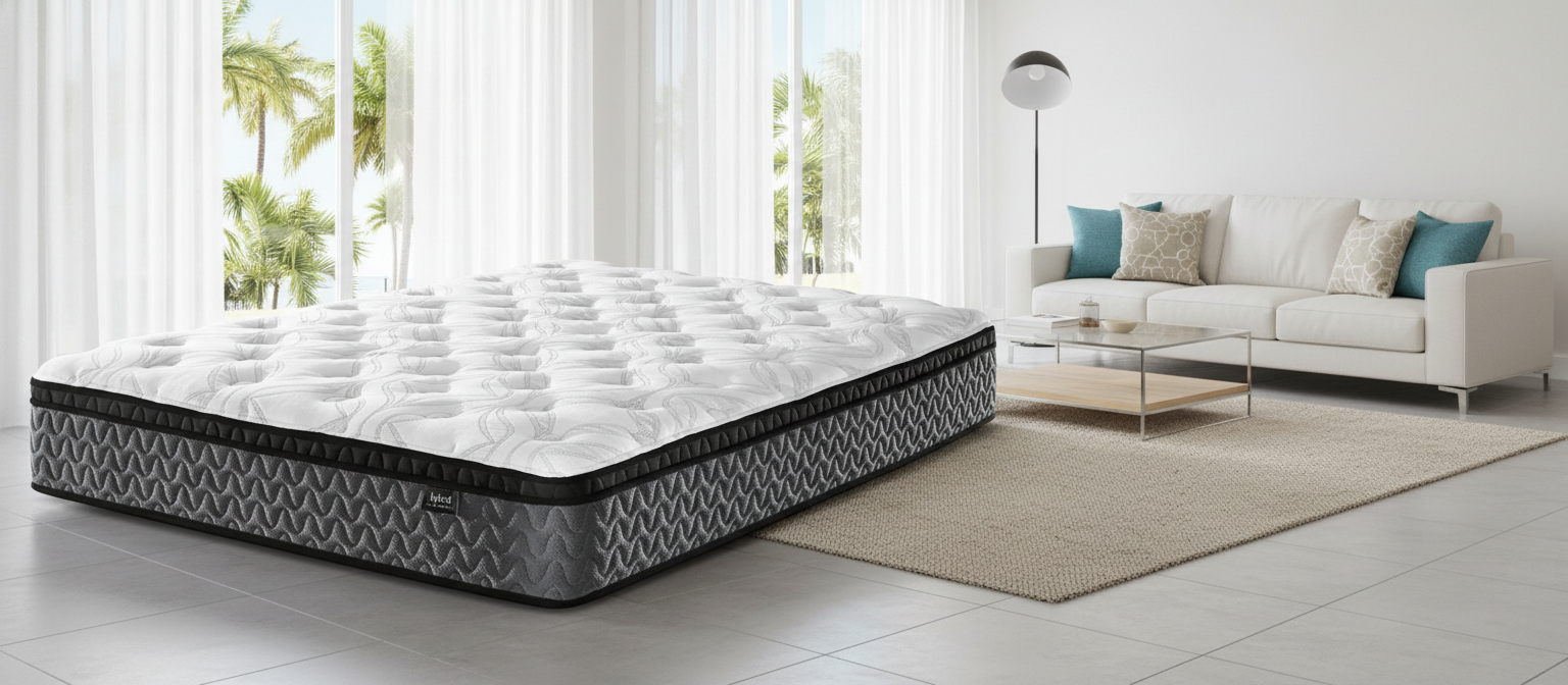 Colchón Híbrido 12 Pulgadas Tampa: Confort Superior y Financiamiento Fácil en Ocean Furniture
