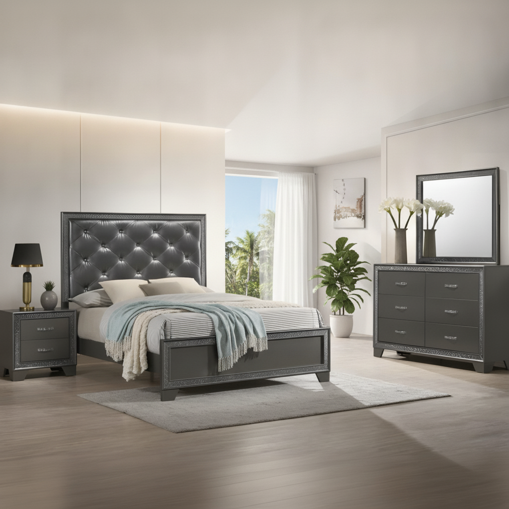 Kaia 4-Piece Bedroom Set Tampa: Modern Style & Financing at Ocean Furniture