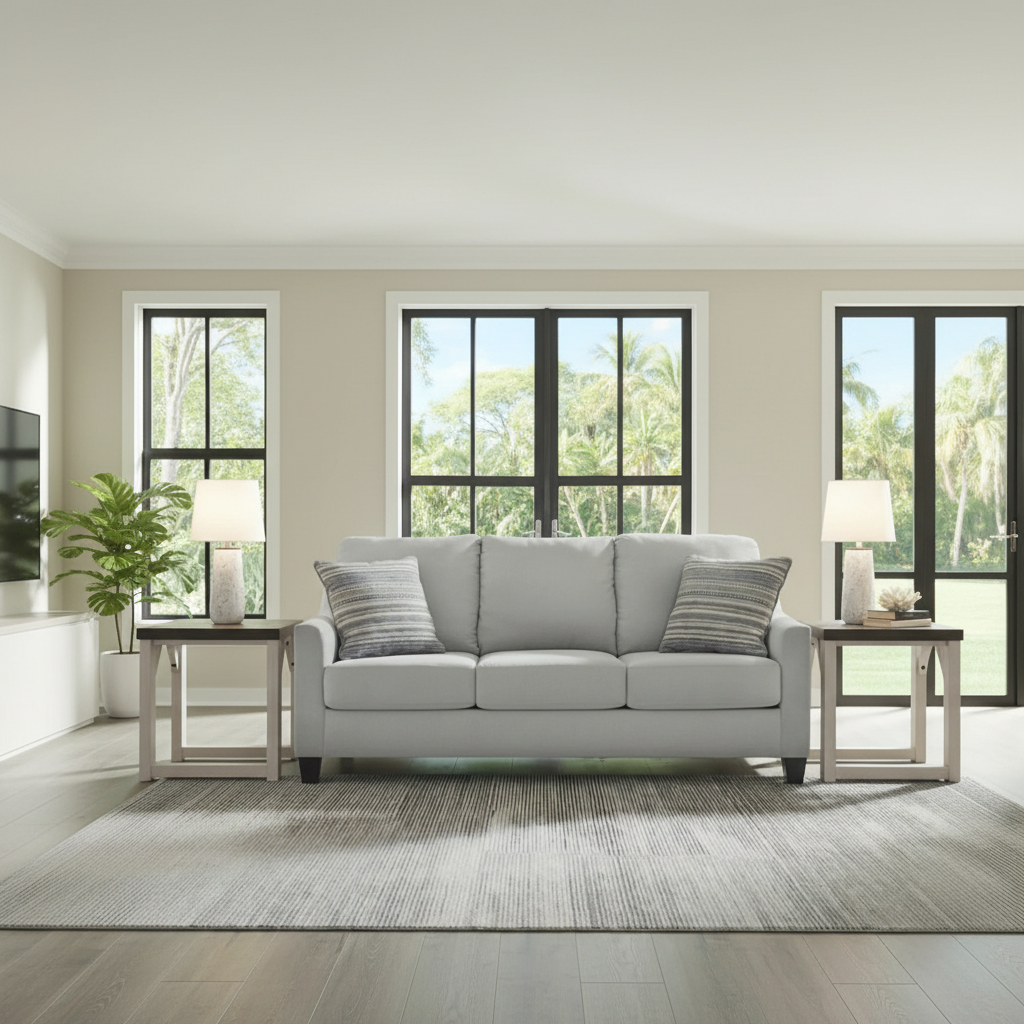 Adlai Queen Sofa Sleeper in Shadow: Perfect for Tampa Living - Ocean Furniture