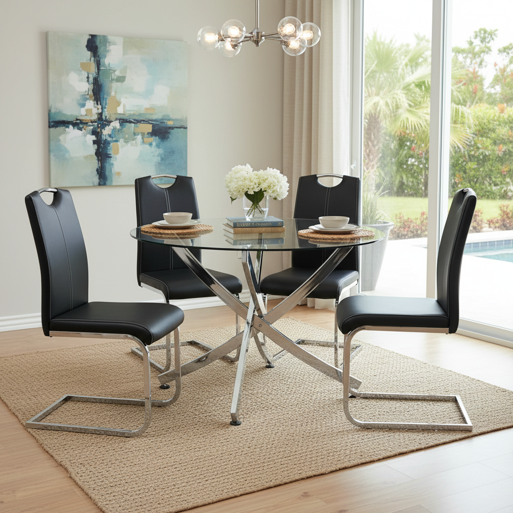 Juego de Comedor Miranda 5 Piezas: Elegancia Moderna para Fort Myers | Ocean Furniture