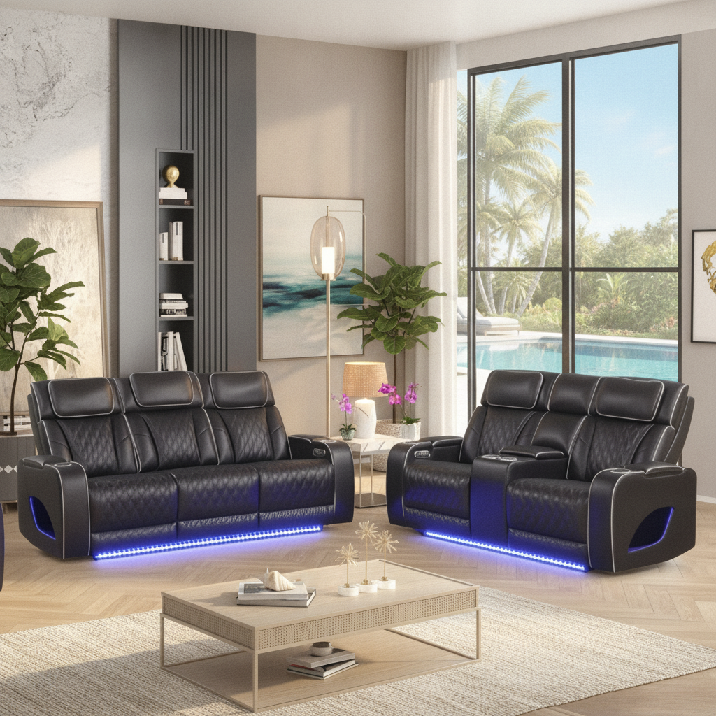 Fortuner Modern Power Reclining Sofa Set: The Ultimate Florida Furniture Guide for Fort Myers Homes