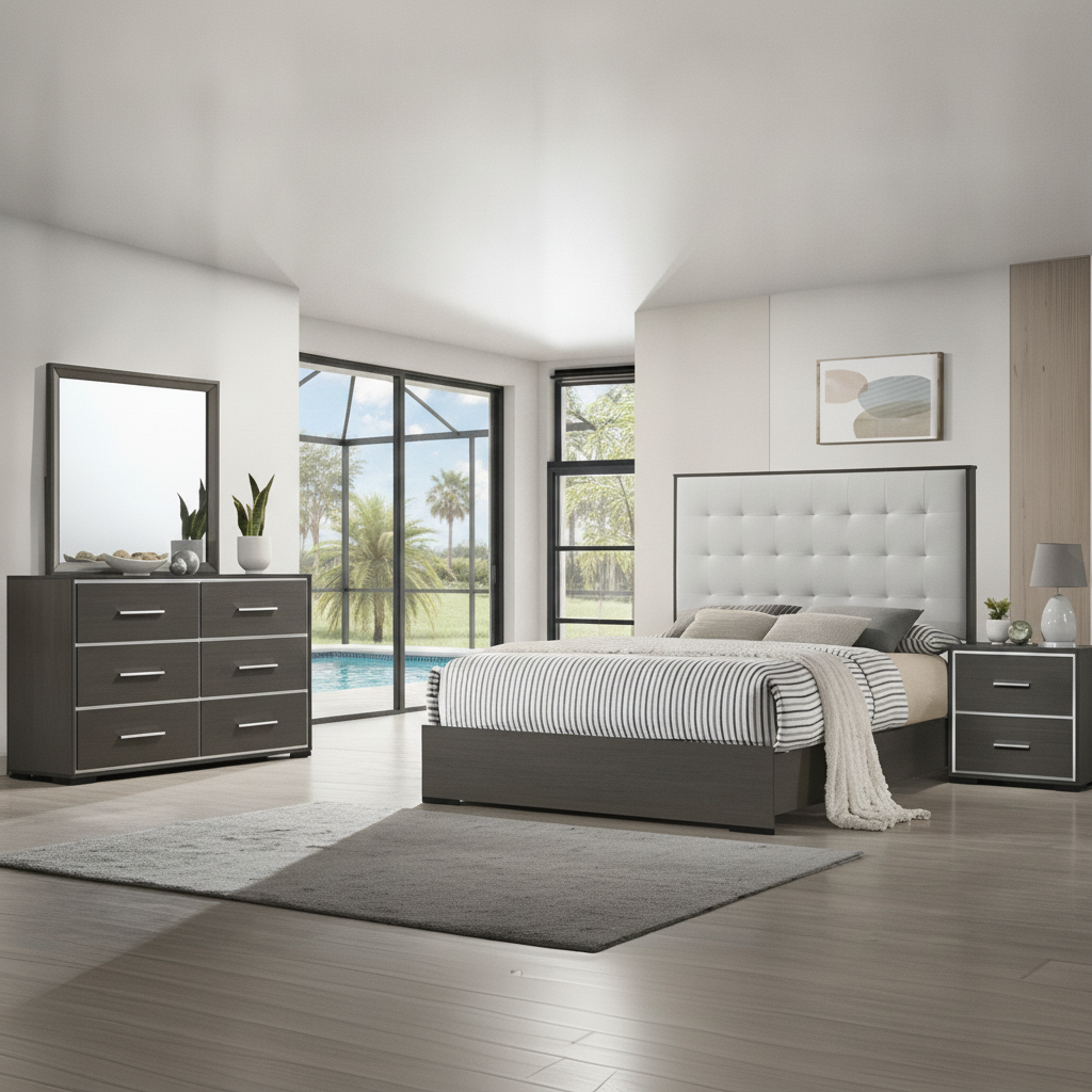 Sharpe 4-Piece Bedroom Set: Modern Florida Living in Orlando & Kissimmee