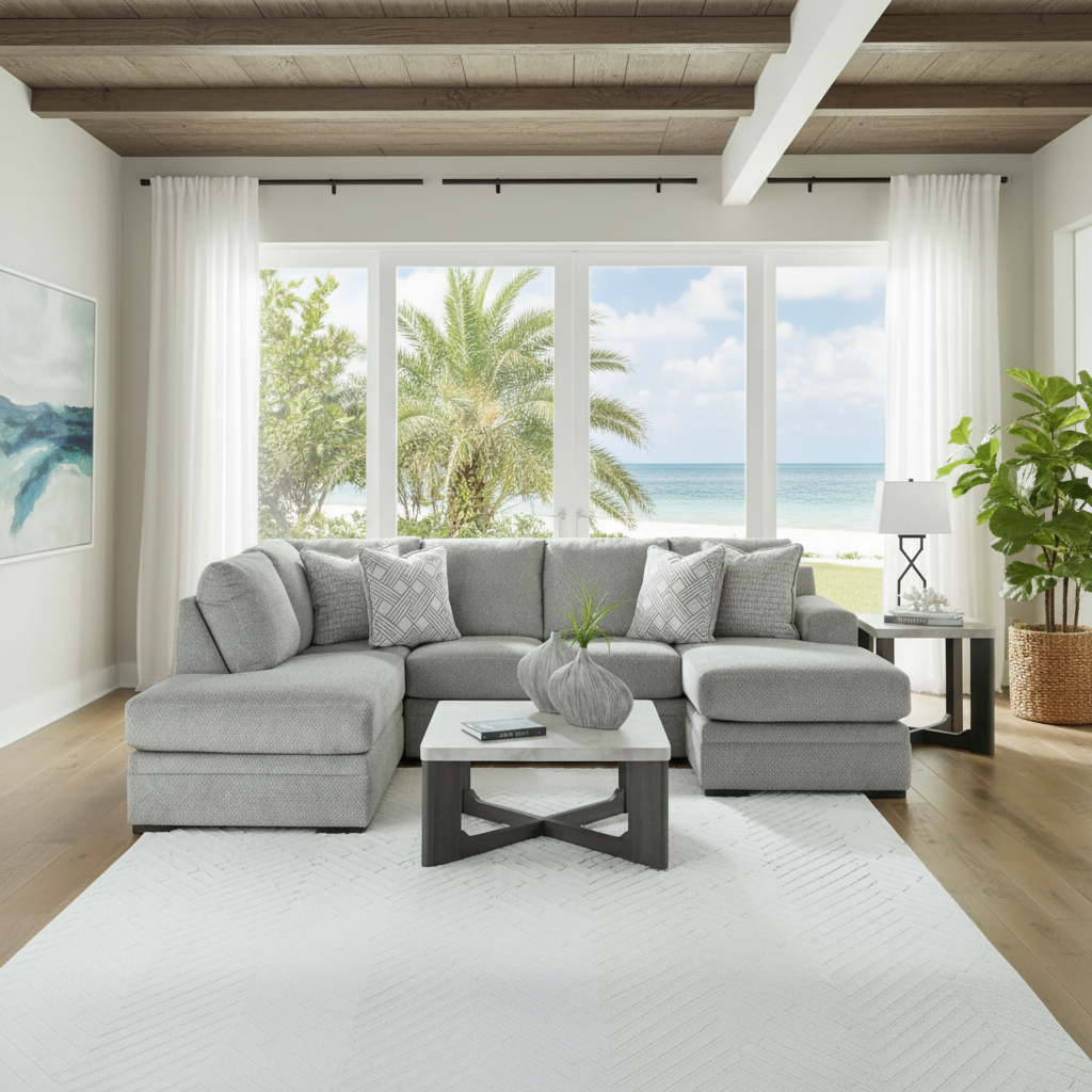 Casselbury Sectional Fort Myers: Your Guide to Modern Gray Comfort in Florida | Ocean Furniture