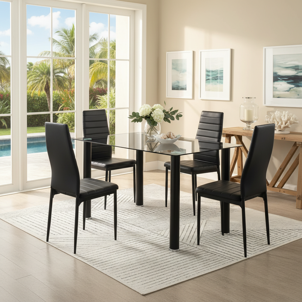 Toya 5-Piece Dining Set Fort Myers: Modern Style for Florida Living at Ocean Furniture