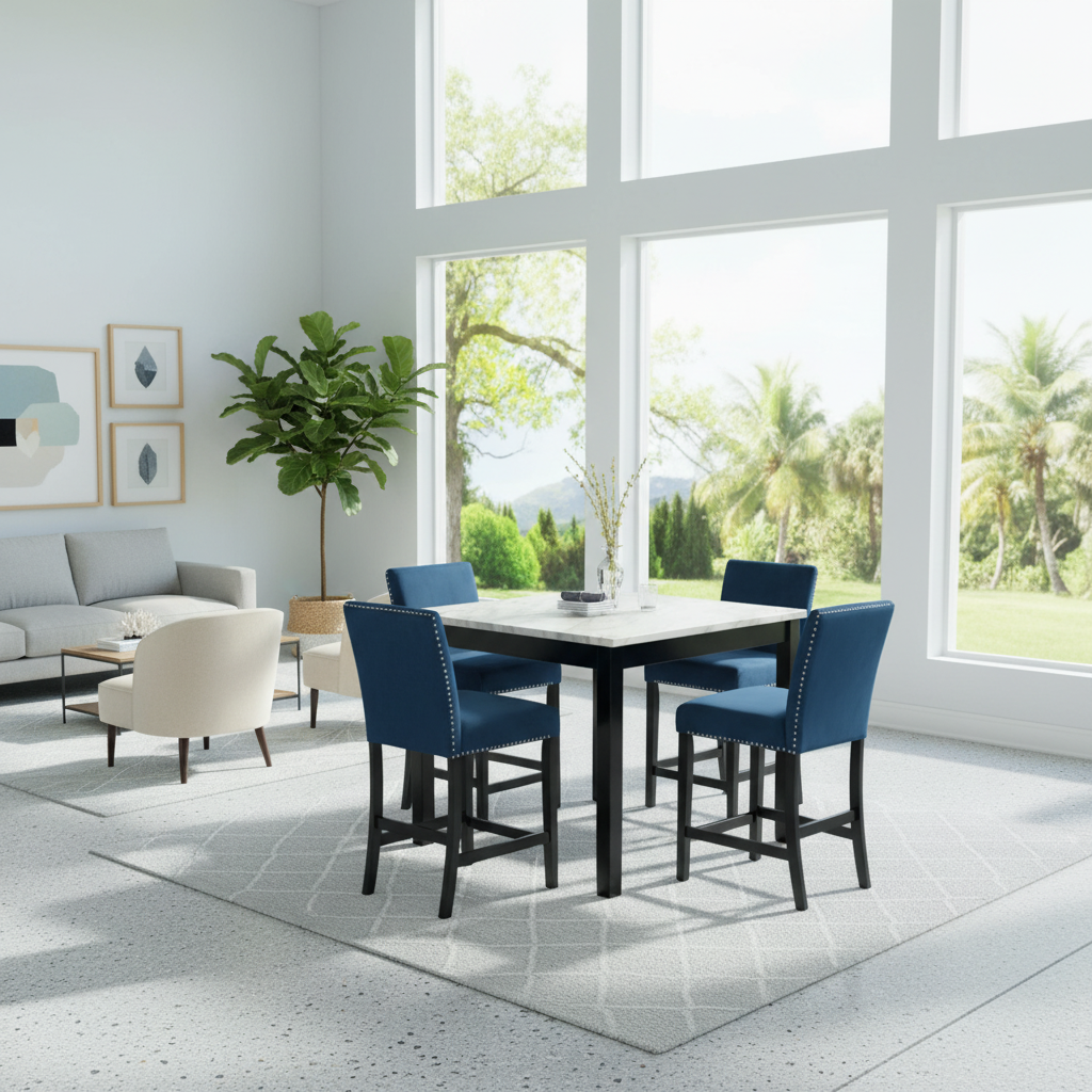 Mark 5-Piece Counter Height Dining Set Tampa: Modern Style & Financing at Ocean Furniture
