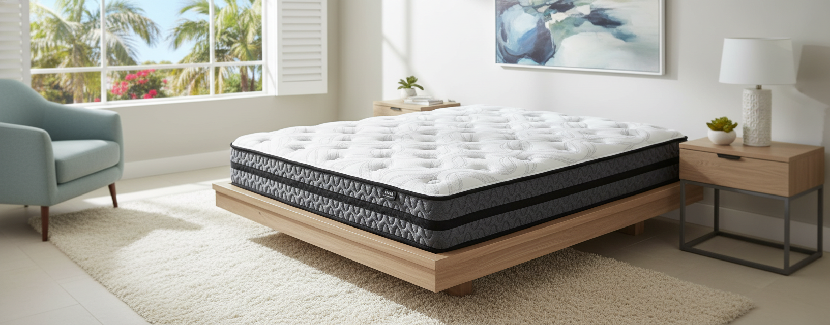 Colchón Híbrido 10 Pulgadas Pocketed - Oferta Ocean Furniture Tampa