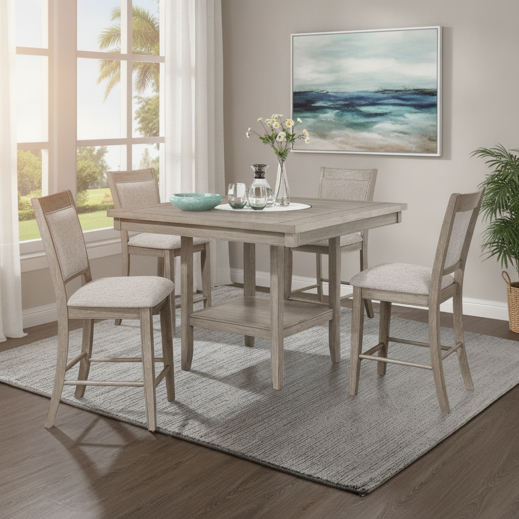 Juego de Comedor Fulton White Oak: Guía de Muebles para el Clima de Florida en Fort Myers