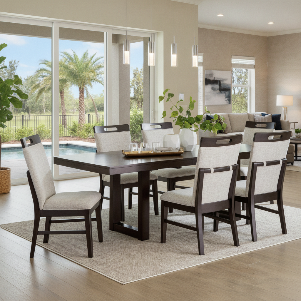 Neymorton 7-Piece Dining Set: Elevate Your Orlando Home with Florida Coastal Style