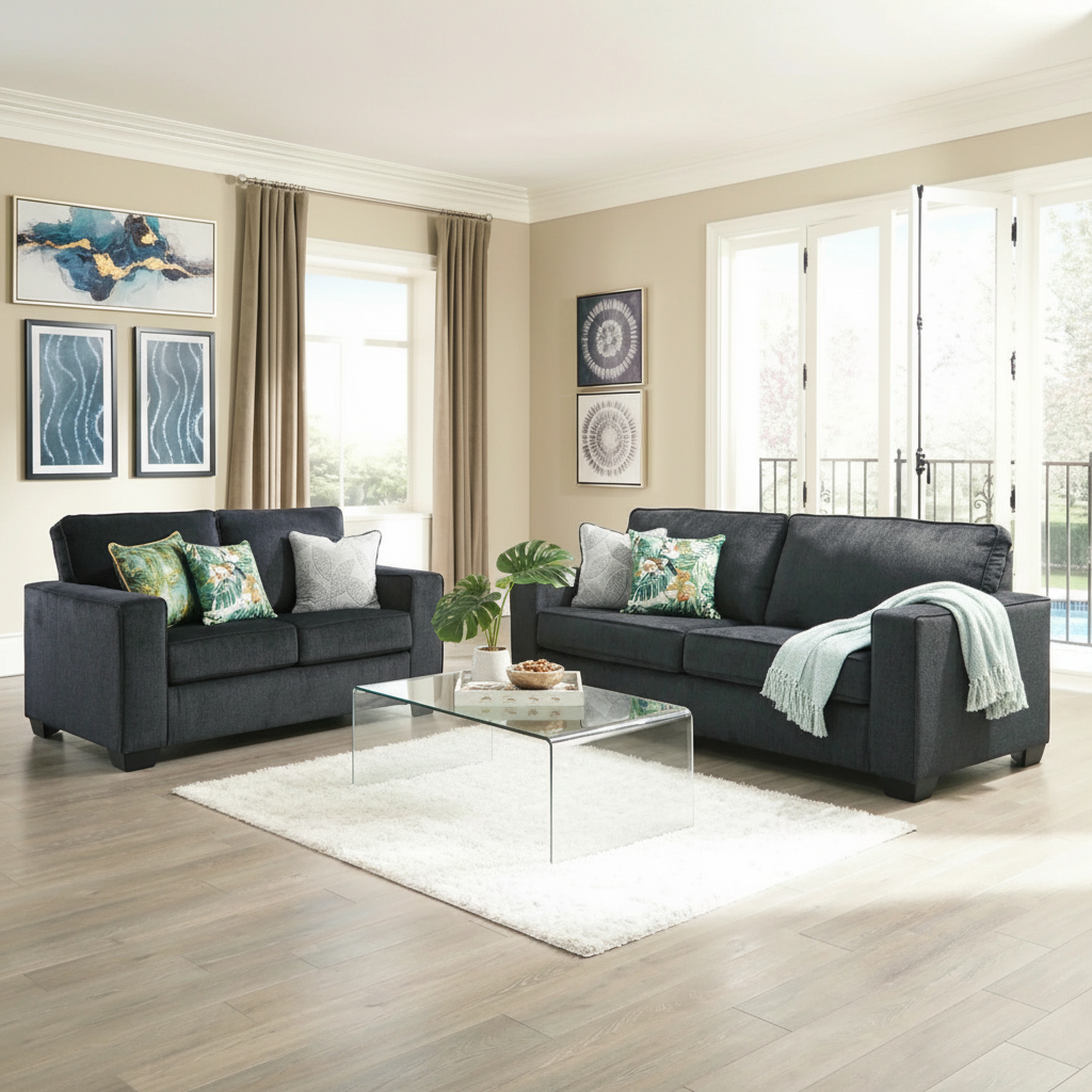 Altari Queen Sofa Sleeper in Slate: Orlando's Perfect Coastal & Guest-Ready Furniture Solution