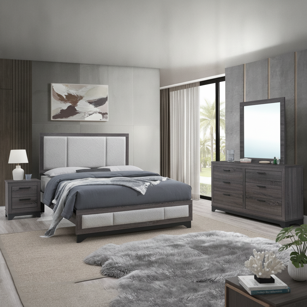 Juego de Dormitorio Ludlow Modern Queen con Almacenamiento en Tampa: Estilo y Funcionalidad para Tu Hogar