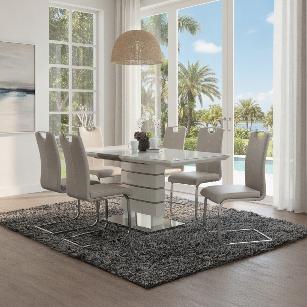 Guía Definitiva para Elegir Muebles de Comedor en Fort Myers: Estilo, Durabilidad y el Set Glissand de Alto Brillo