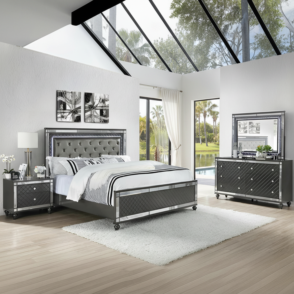 Refino 4-Piezas Dormitorio Orlando: Oasis Costero Moderno en Ocean Furniture