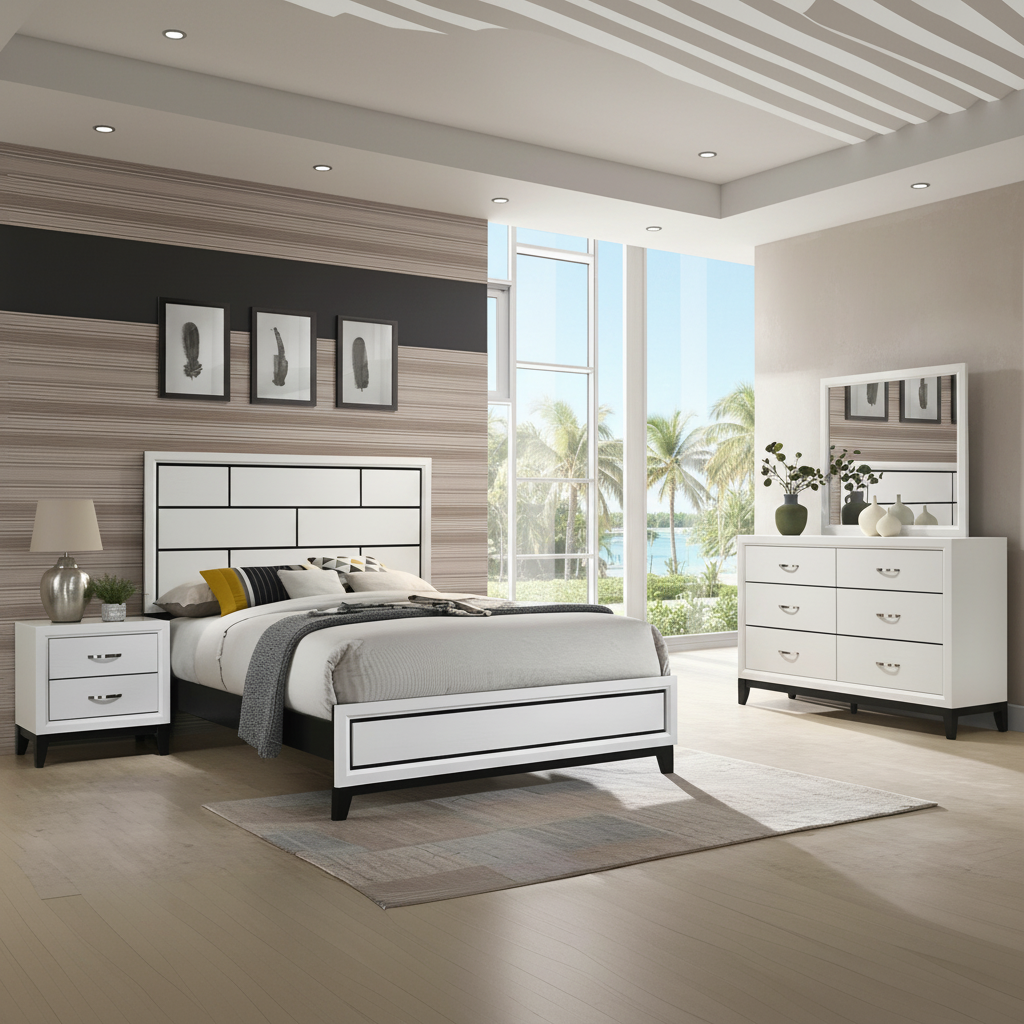 Akerson 4-Piece Bedroom Set: Fort Myers Furniture Guide for Florida Living