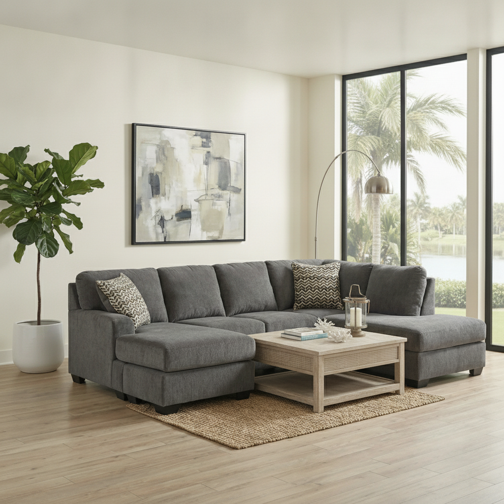 Seccional Riverfield Iron Fort Myers: Confort y Estilo para Florida con Ocean Furniture