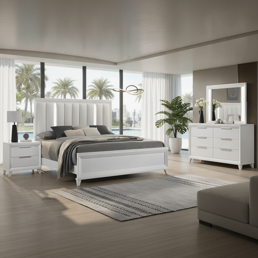 Cressida 4-Piece Bedroom Set: Modern Style & Unbeatable Value at Ocean Furniture Tampa