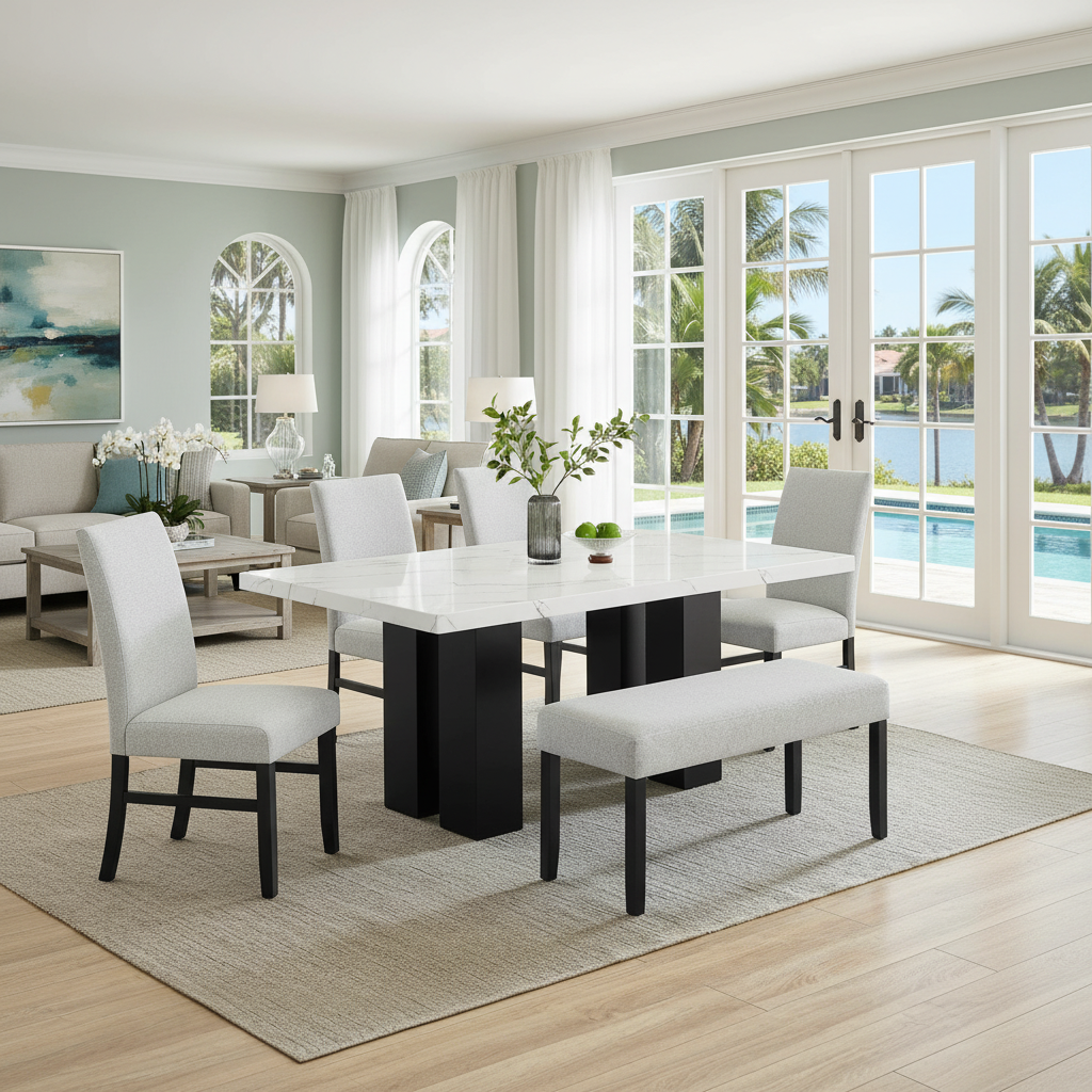 Mesa Comedor Parkside Faux Mármol Fort Myers | Guía para Florida | Ocean Furniture