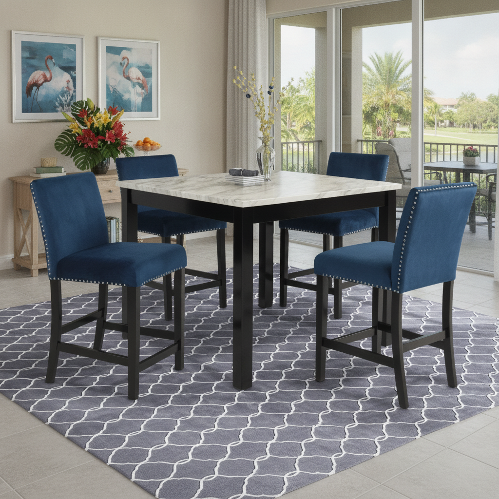 Renueva tu Hogar en Orlando: Descubre el Set de Comedor Mark 5 Piezas de Ocean Furniture
