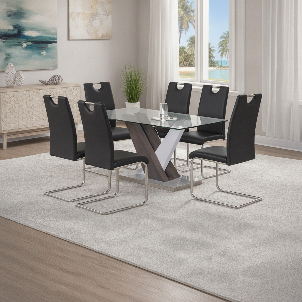 Juego de Comedor Ocean Modern Glass en Fort Myers: Guía para Muebles Modernos en Florida