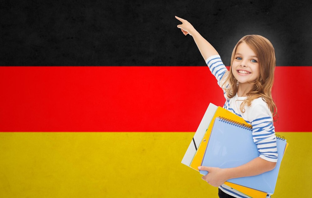 German language learner practicing with free resources