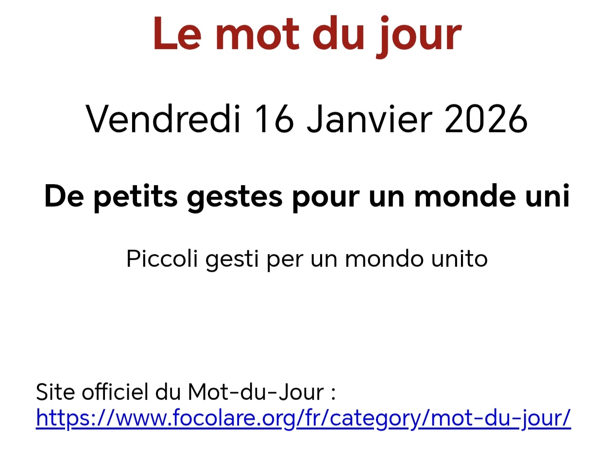 Le mot du jour