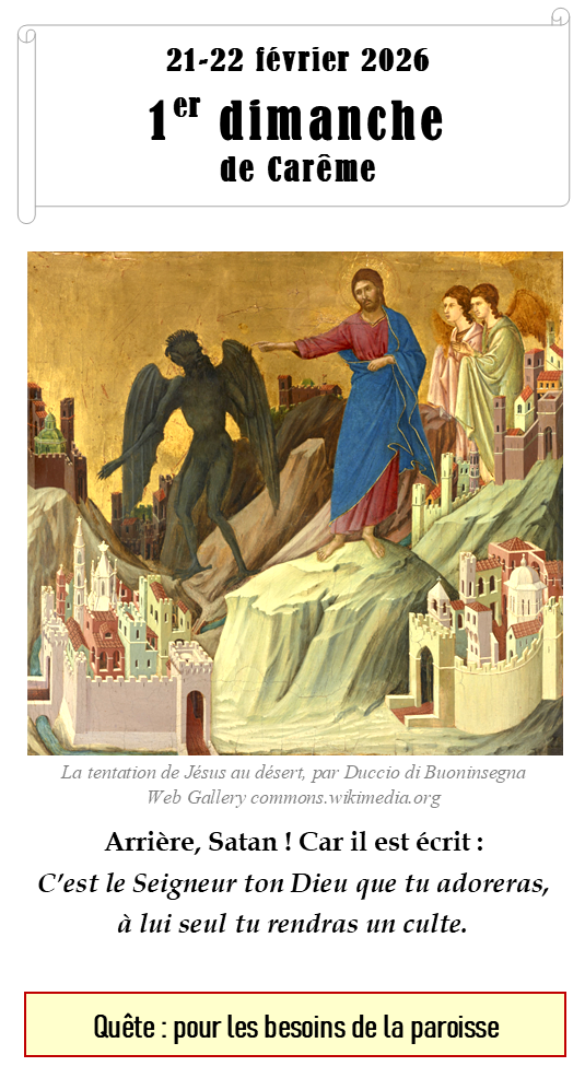 Feuillet dominical du 22 février 2026