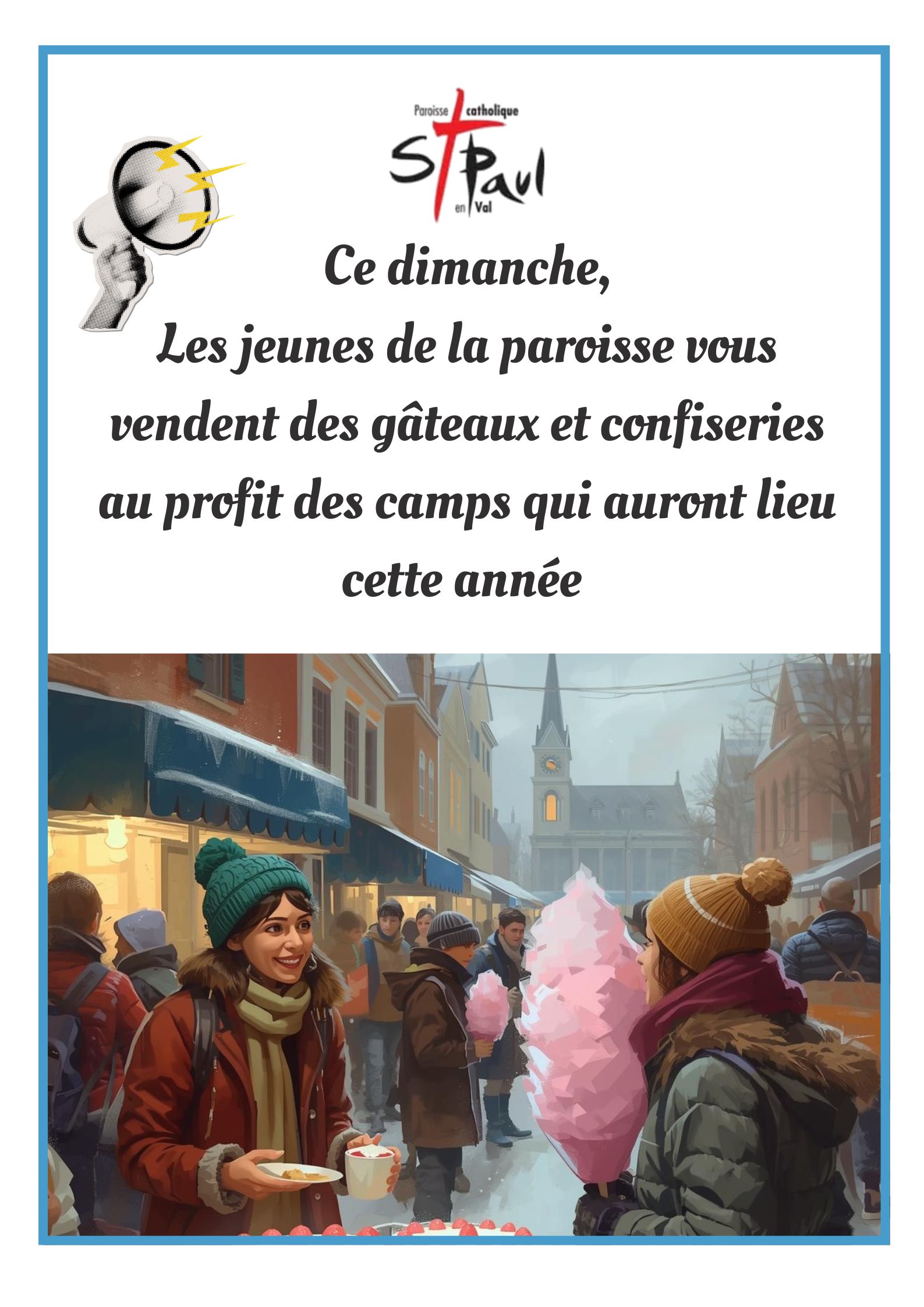 Vente de gâteaux à l'issue de la messe des familles